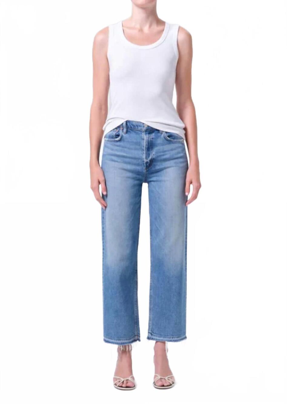 NEW AGOLDE ren high rise wide leg jean in measure